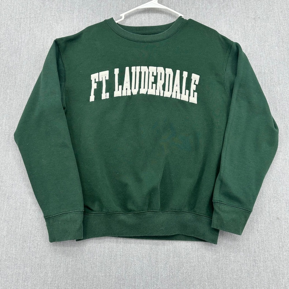 Ft Lauderdale Crewneck Pullover Mens Medium Green New York Popular Sweatshirt